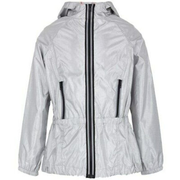 Milly Minis Girl Size 6 Silver Reflective Anorak Wind Breaker Jacket - Picture 2 of 10